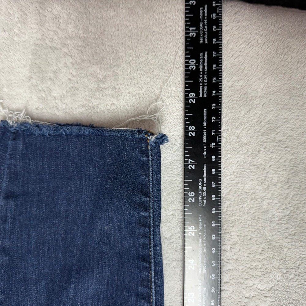 Judy Blue Indigo Skinny Jeans with Frayed Ankles - Picture 4 of 11